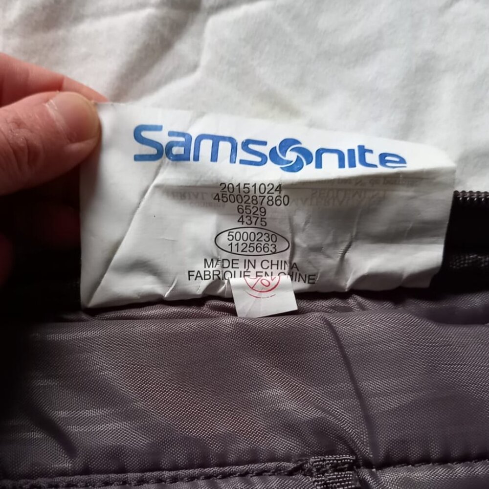 Samsonite grey leather computer backpack, multipo… - image 7